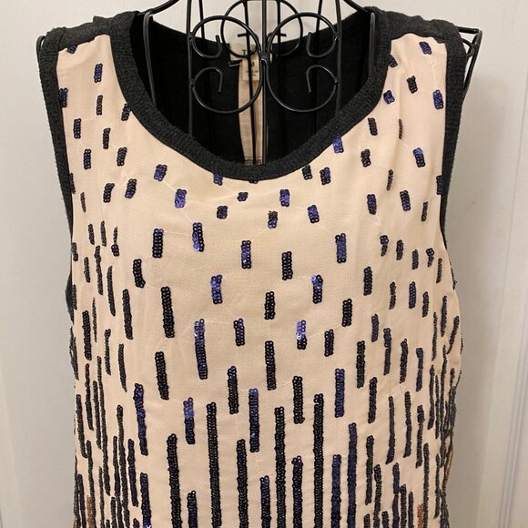 Great Anthropologie TINY Sequins Embellished Tank Knit Tops Size Medium - Picture 3 of 8